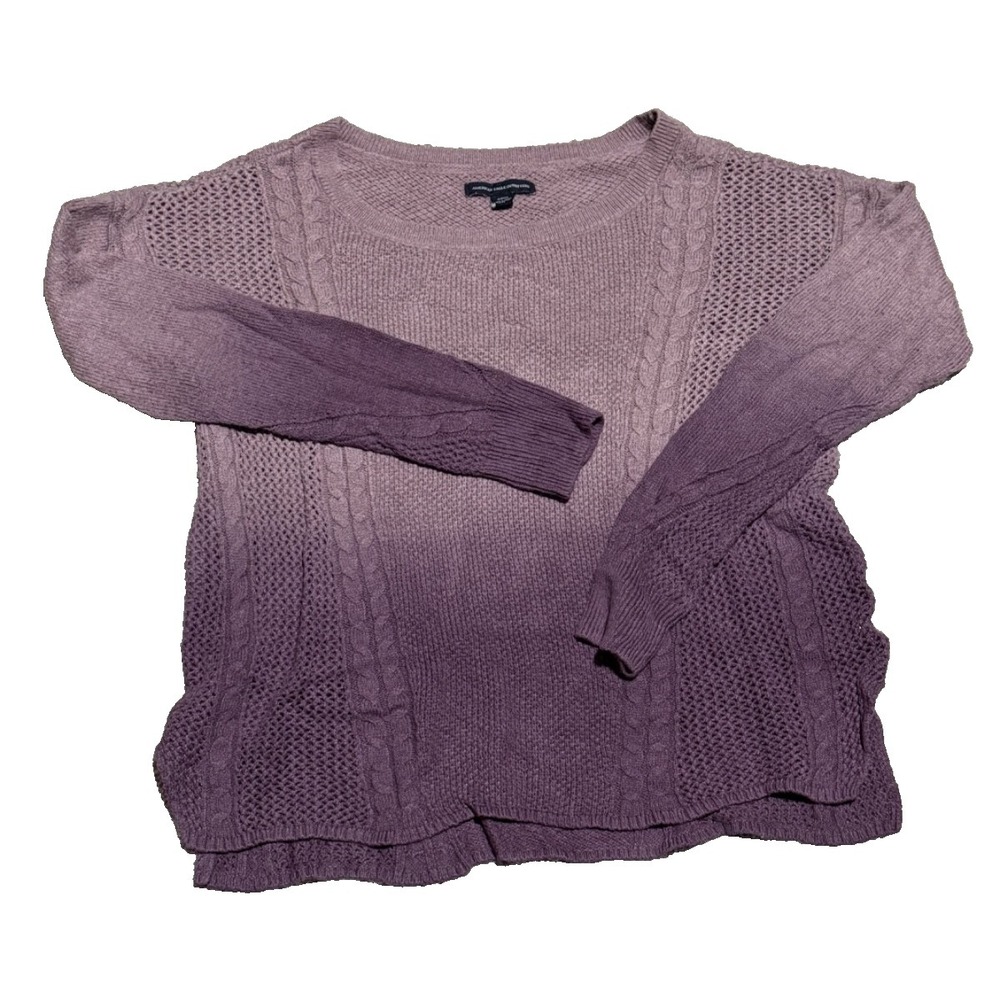 American Eagle Outfitters Sweater Women's Small Purple Ombre Long Sleeve Knit
